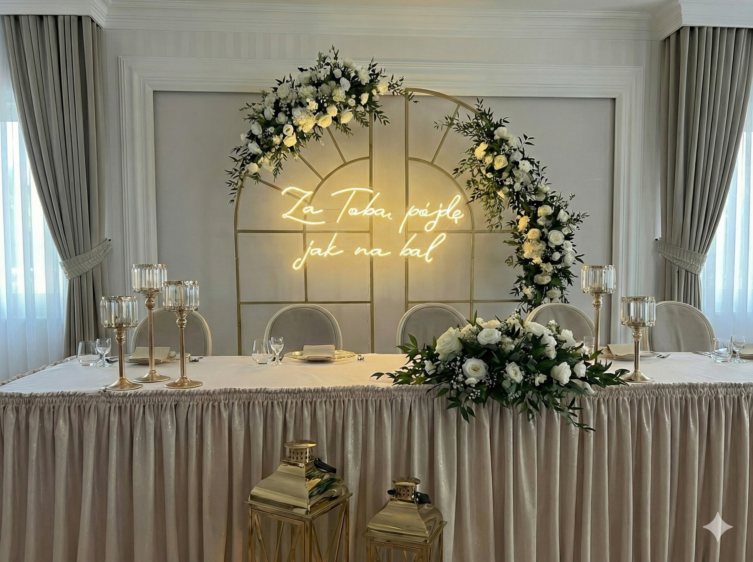 Neon LED "Za Tobą pójdę jak na bal"