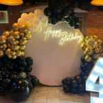 Neon Happy Birthday napis LED na ściankę urodzinową