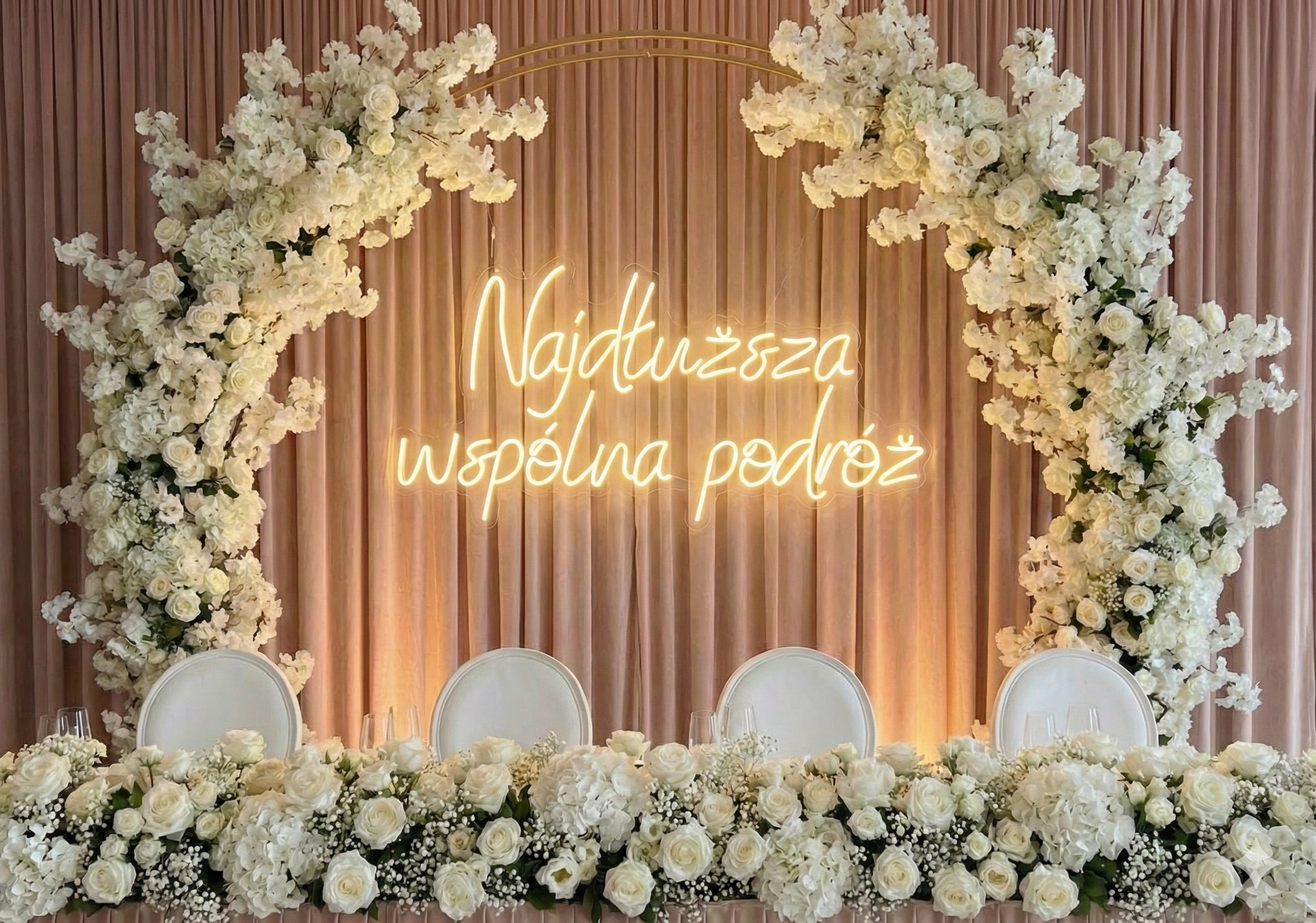 Neon LED "Najdłuższa wspólna podróż"