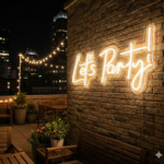 Neon Let's Party napis LED na imprezę