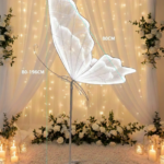 Motyl LED świecące skrzydła ścianka do zdjęć.