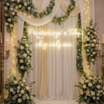 Neon Przetańczyć z Tobą chcę całą noc napis led nad parkiet na wesele i studniówkę