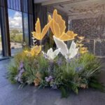 Motyl LED świecące skrzydła ścianka do zdjęć.