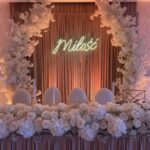 Neon Miłość napis LED na stół państwa młodych