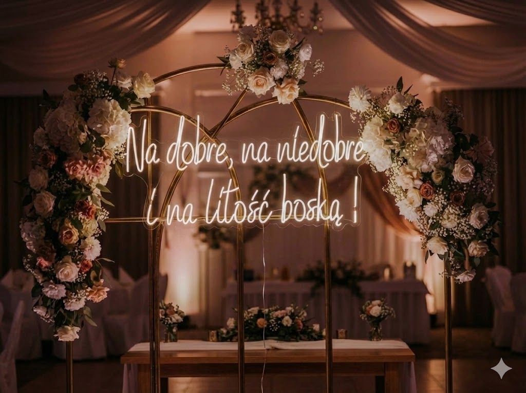 Neon LED "Na dobre, na niedobre i na litość boską"