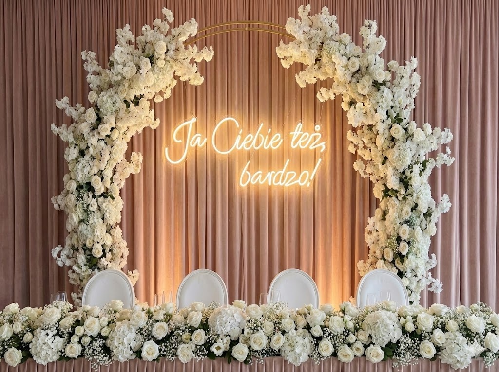 Neon LED "Ja Ciebie też, bardzo"