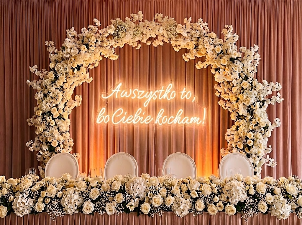 Neon LED "A wszystko to, bo Ciebie kocham"