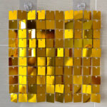 Panele cekinowe złote ścianka glamour na 18stkę