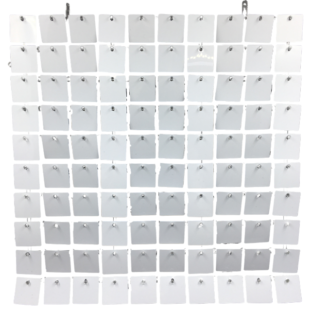 Panele cekinowe białe